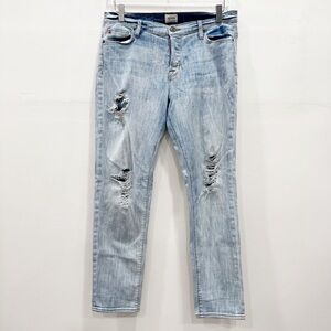 Hudson Leigh Boyfriend Jeans Distressed Light Wash Size 29 Cotton